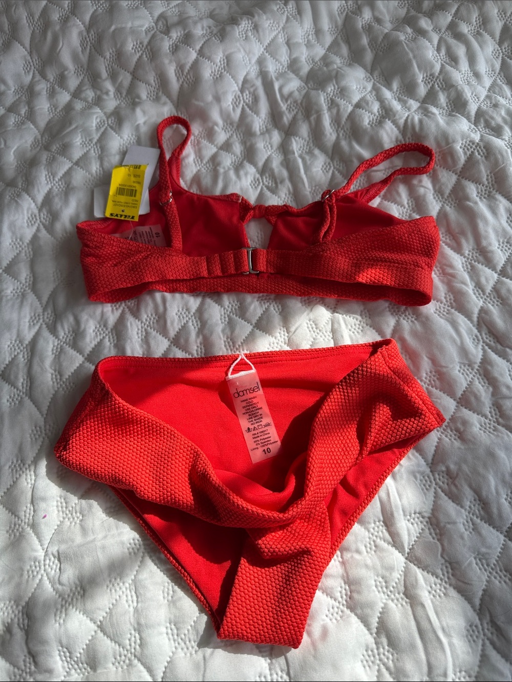 Girls Red Textured Bikini Set - Tilly's - Picture 2 of 4